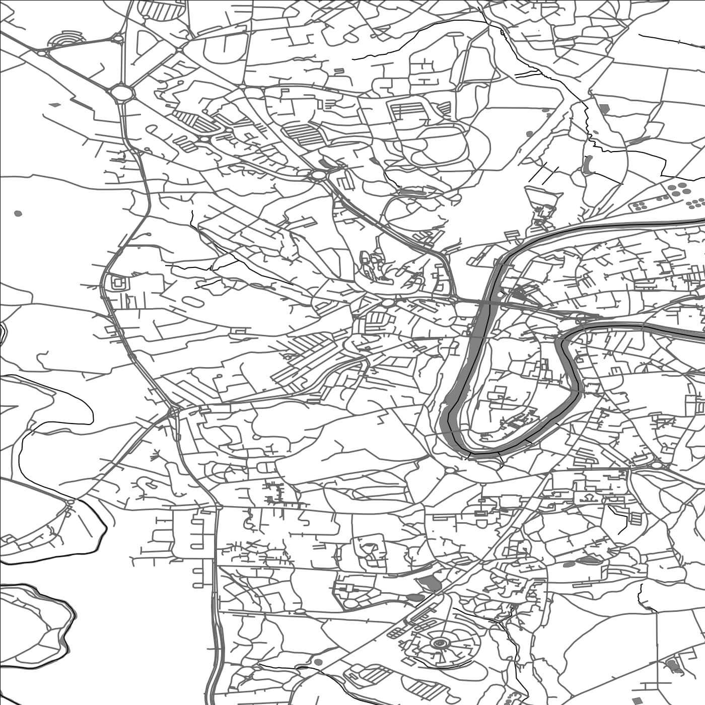 ROAD MAP OF DURHAM, UNITED KINGDOM BY MAPBAKES