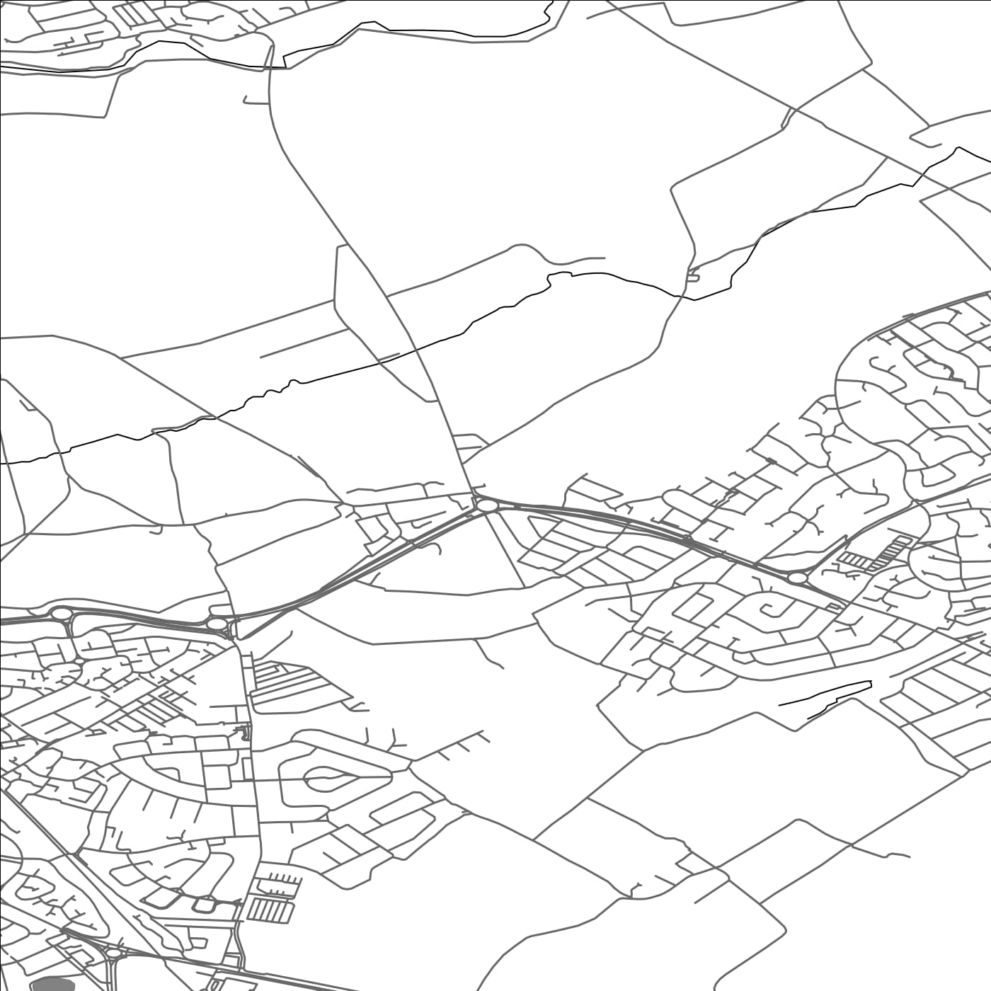 ROAD MAP OF EARSDON, UNITED KINGDOM BY MAPBAKES