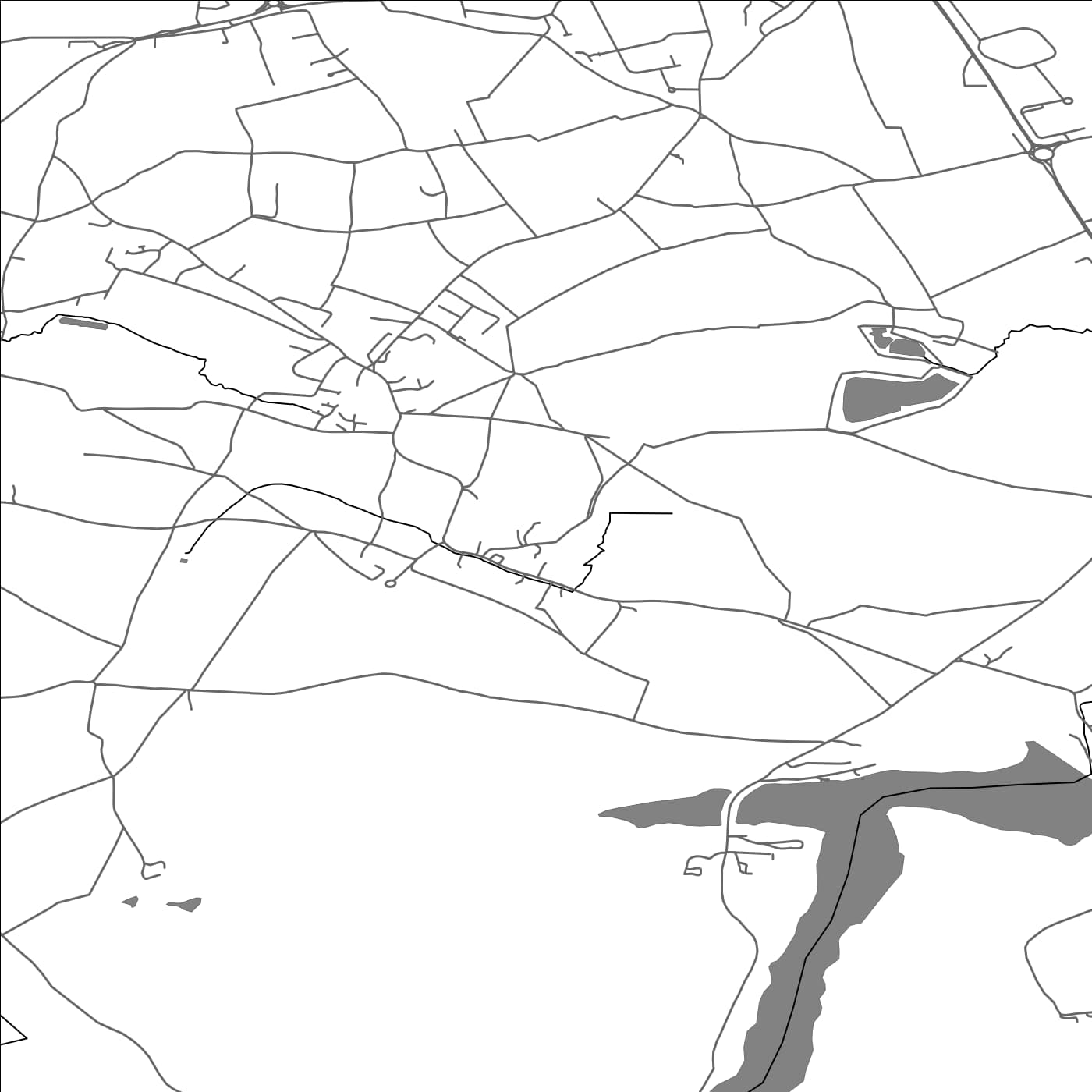 ROAD MAP OF EAST COKER, UNITED KINGDOM BY MAPBAKES