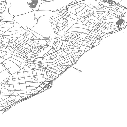 ROAD MAP OF EASTBOURNE, UNITED KINGDOM BY MAPBAKES