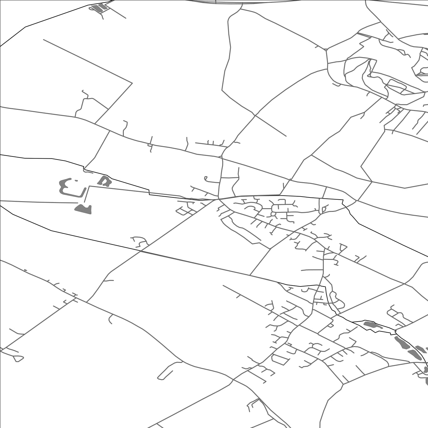 ROAD MAP OF EATON BRAY, UNITED KINGDOM BY MAPBAKES