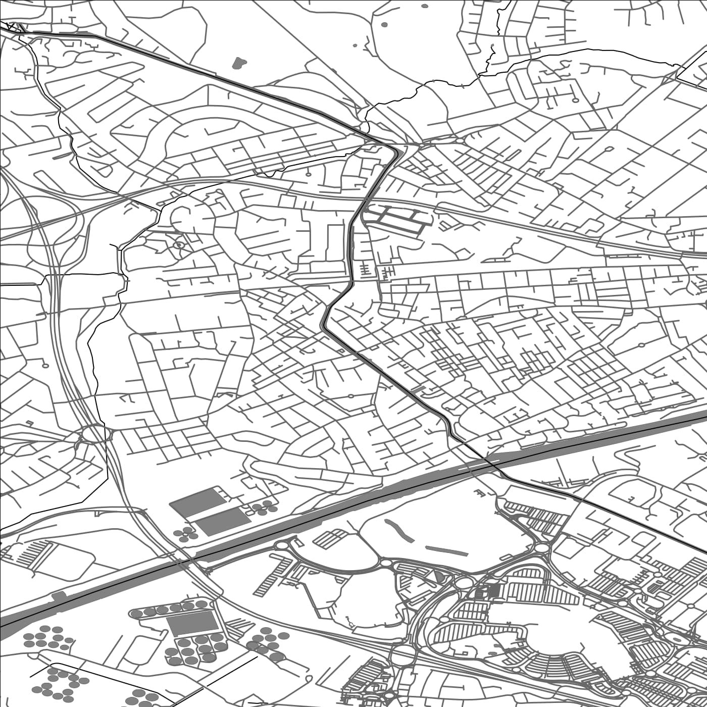 ROAD MAP OF ECCLES, UNITED KINGDOM BY MAPBAKES