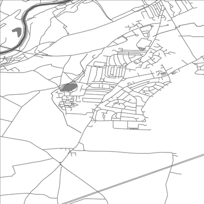 ROAD MAP OF EDLINGTON, UNITED KINGDOM BY MAPBAKES