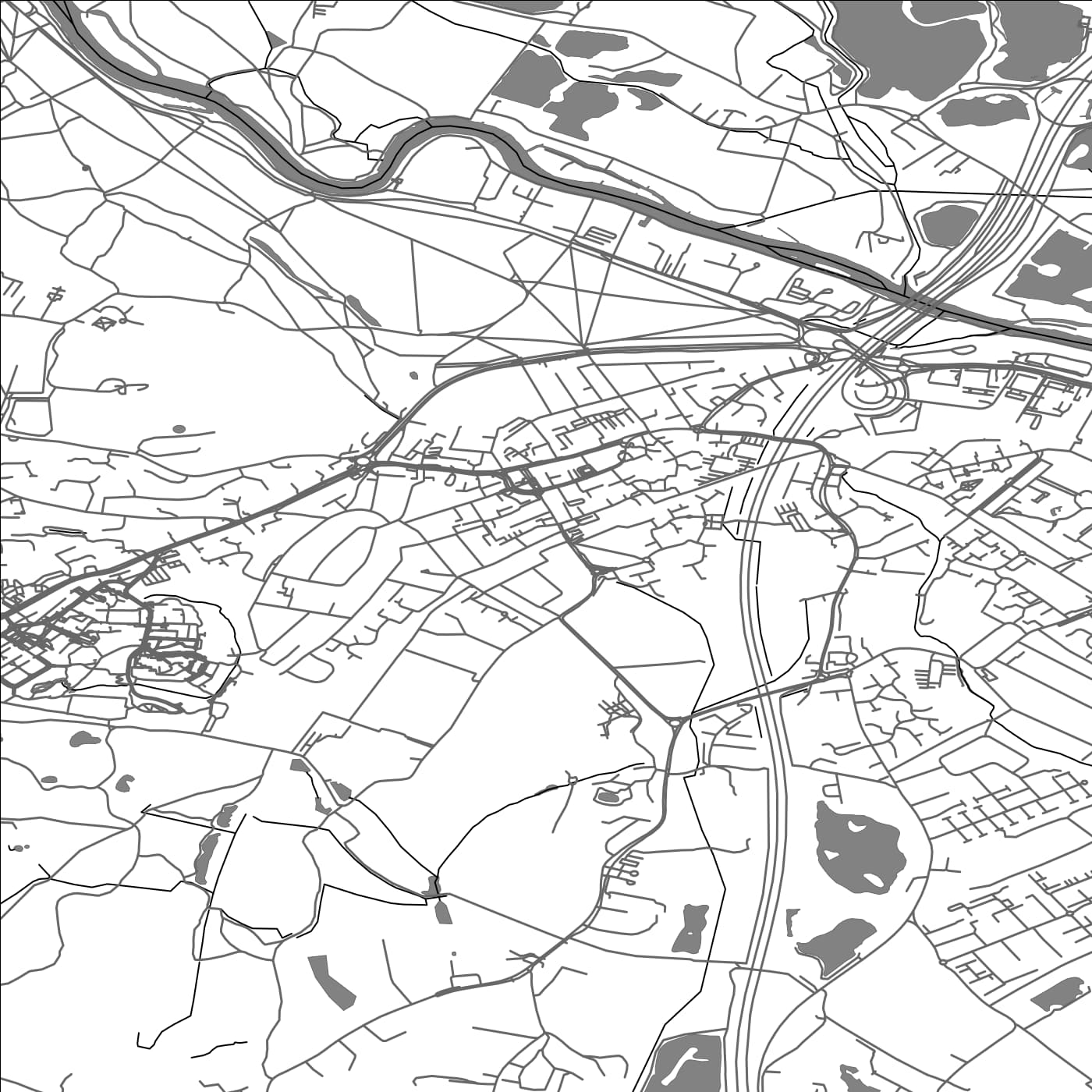 ROAD MAP OF EGHAM, UNITED KINGDOM BY MAPBAKES