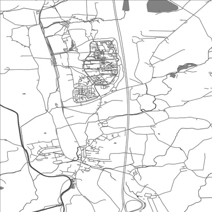 ROAD MAP OF ELLEL, UNITED KINGDOM BY MAPBAKES