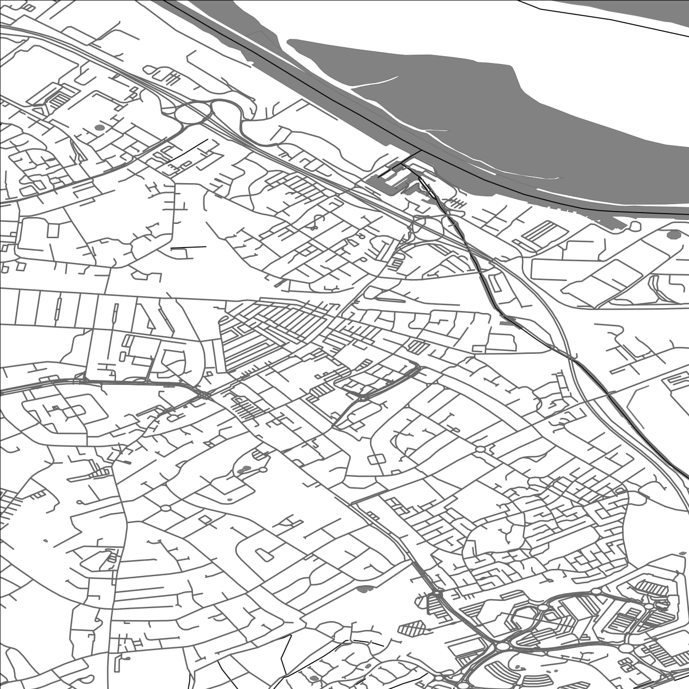 ROAD MAP OF ELLESMERE PORT, UNITED KINGDOM BY MAPBAKES