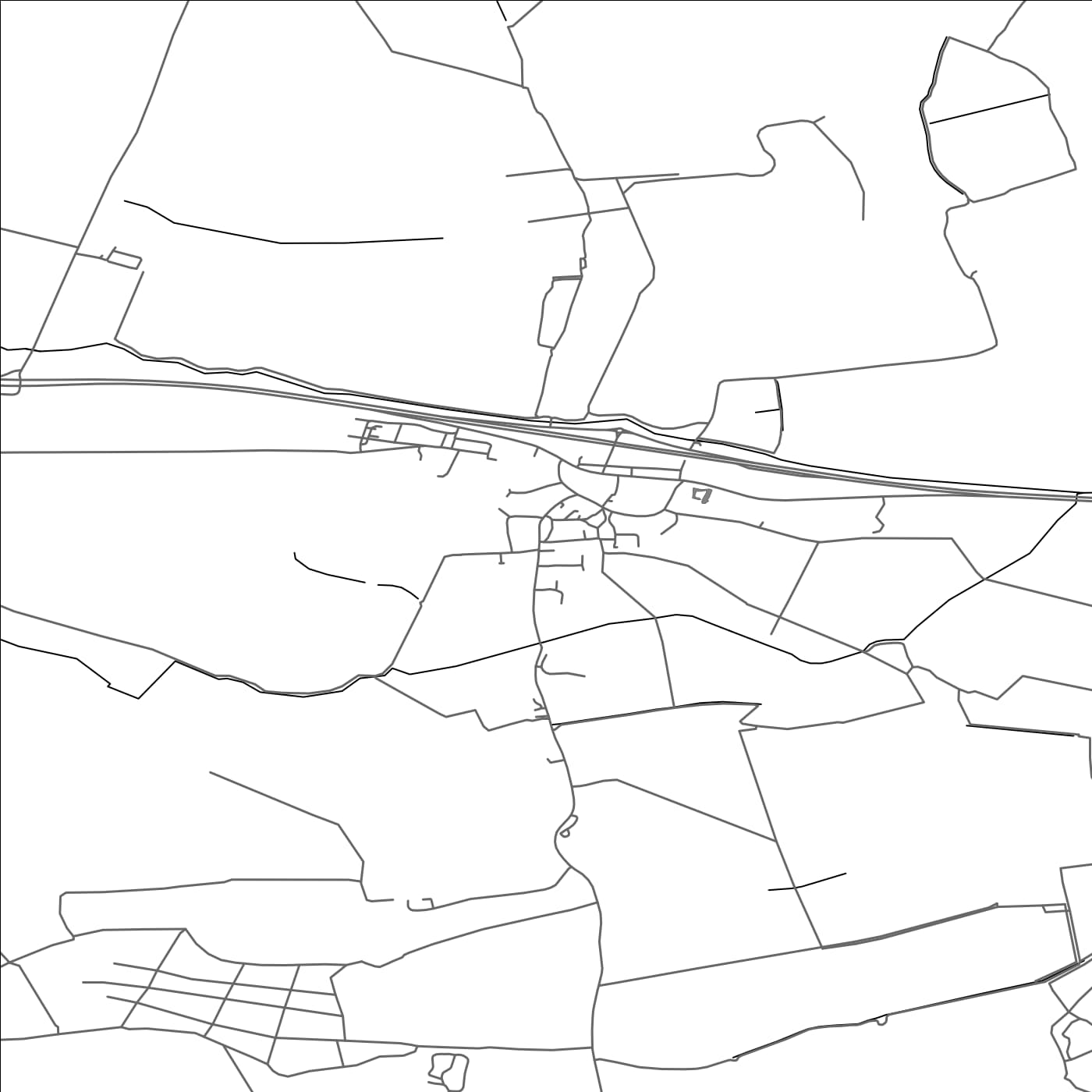 ROAD MAP OF ELLINGTON, UNITED KINGDOM BY MAPBAKES