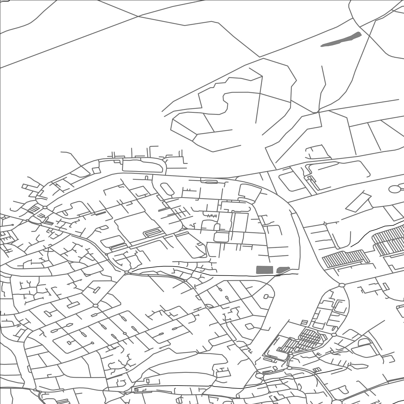 ROAD MAP OF ELM, UNITED KINGDOM BY MAPBAKES