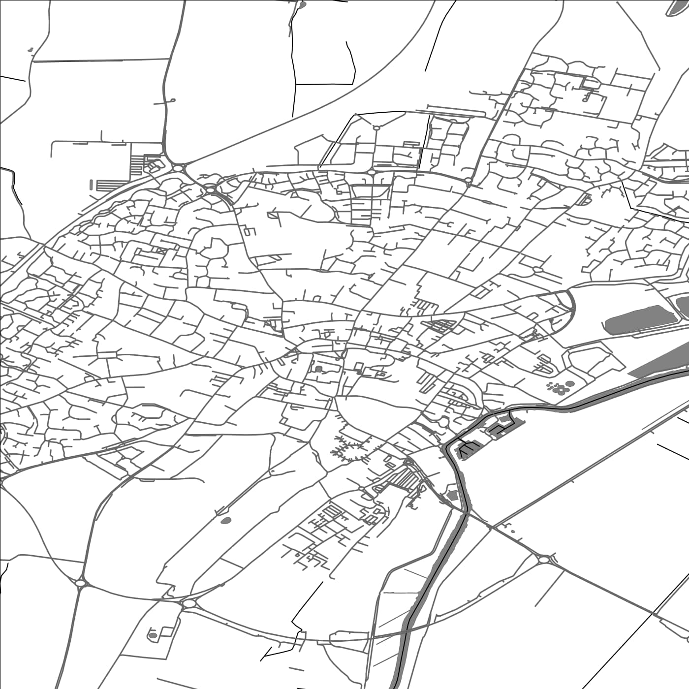 ROAD MAP OF ELY, UNITED KINGDOM BY MAPBAKES