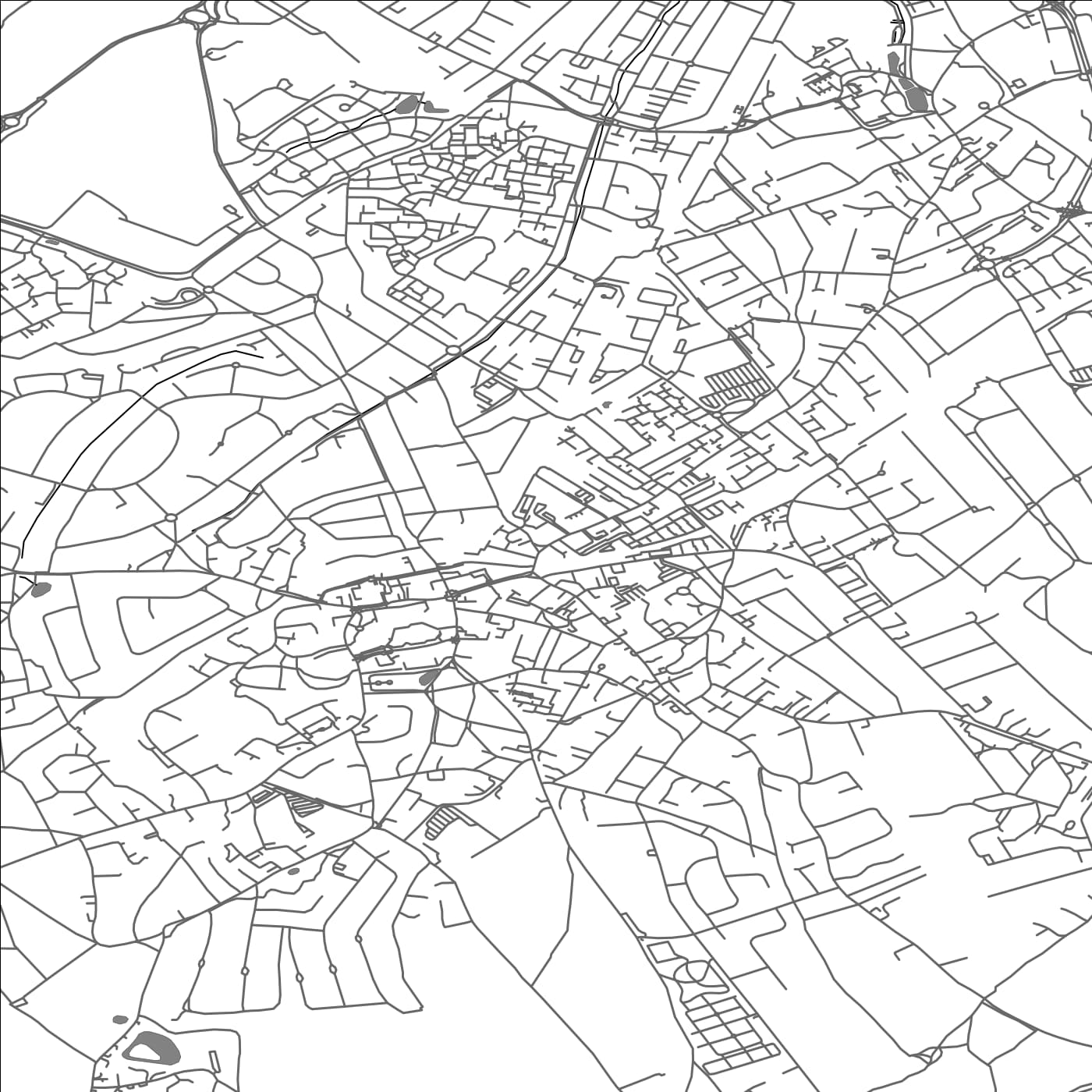 ROAD MAP OF EPSOM, UNITED KINGDOM BY MAPBAKES