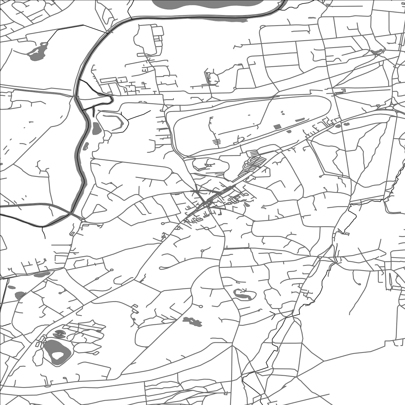 ROAD MAP OF ESHER, UNITED KINGDOM BY MAPBAKES