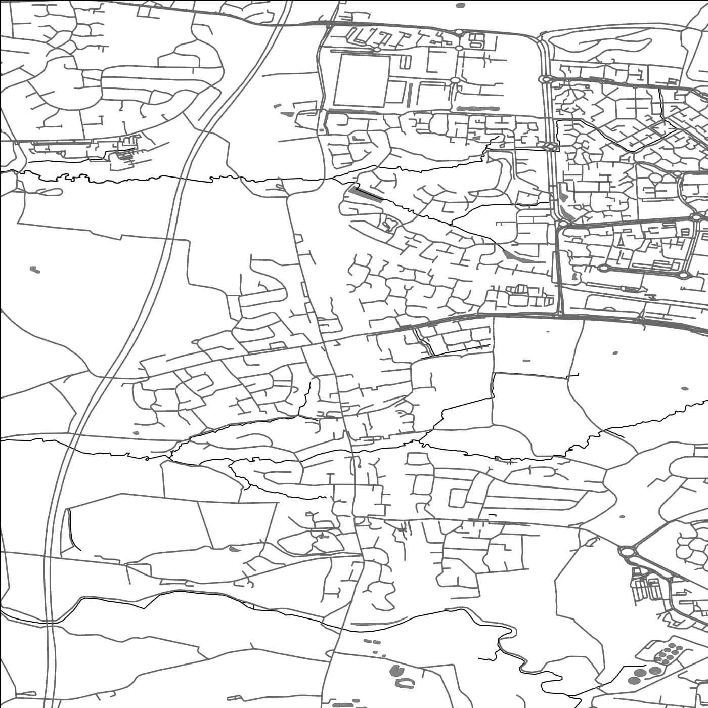 ROAD MAP OF EUXTON, UNITED KINGDOM BY MAPBAKES