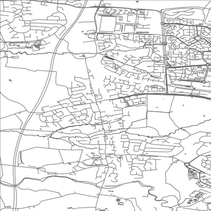 ROAD MAP OF EUXTON, UNITED KINGDOM BY MAPBAKES