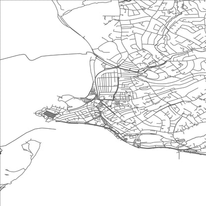 ROAD MAP OF EXMOUTH, UNITED KINGDOM BY MAPBAKES