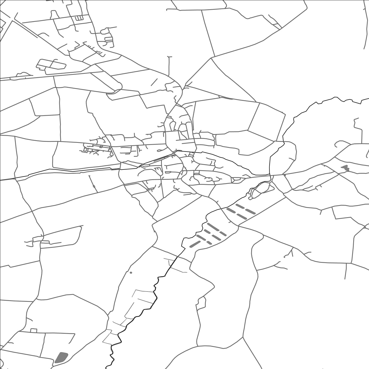 ROAD MAP OF EYE, UNITED KINGDOM BY MAPBAKES