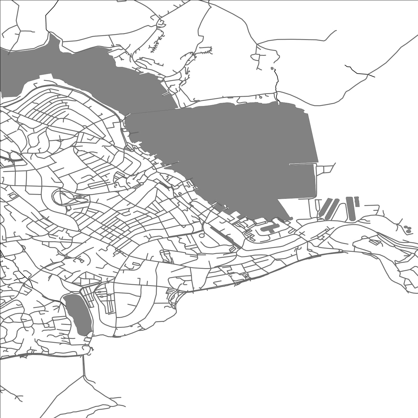 ROAD MAP OF FALMOUTH, UNITED KINGDOM BY MAPBAKES