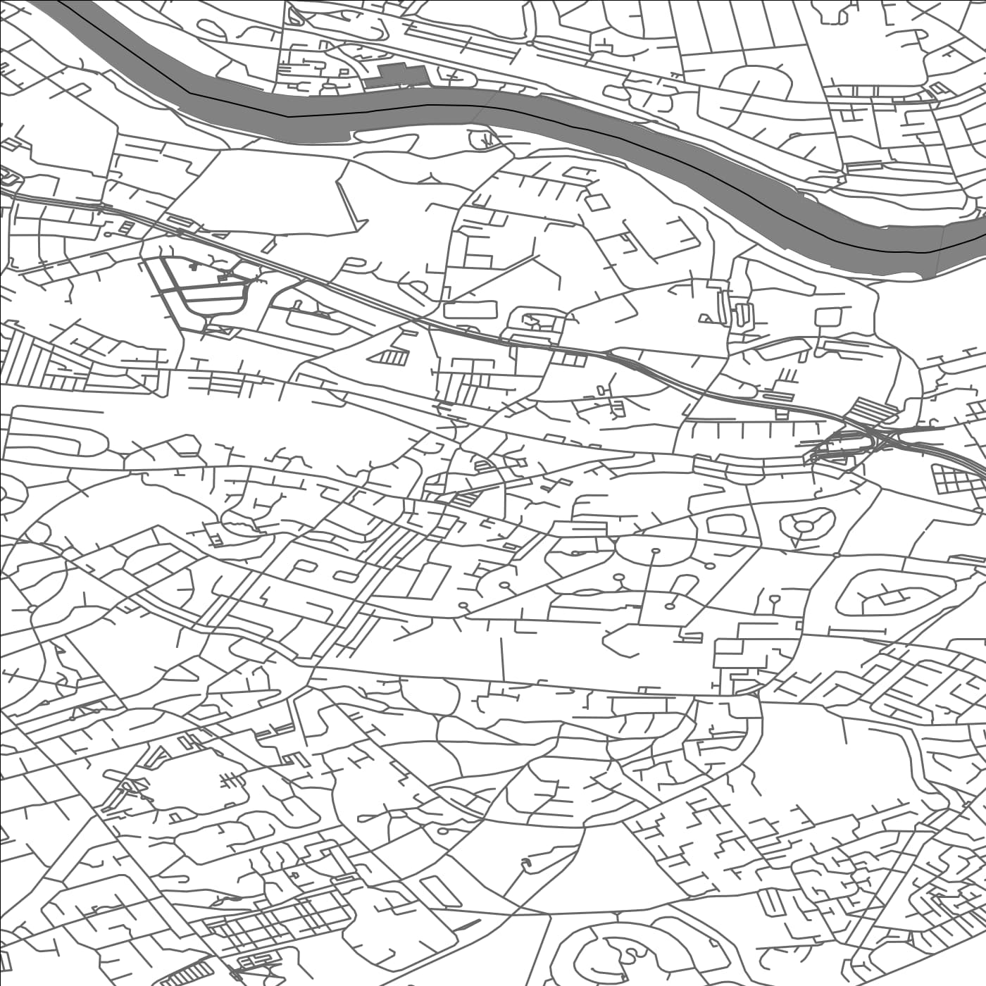 ROAD MAP OF FELLING, UNITED KINGDOM BY MAPBAKES