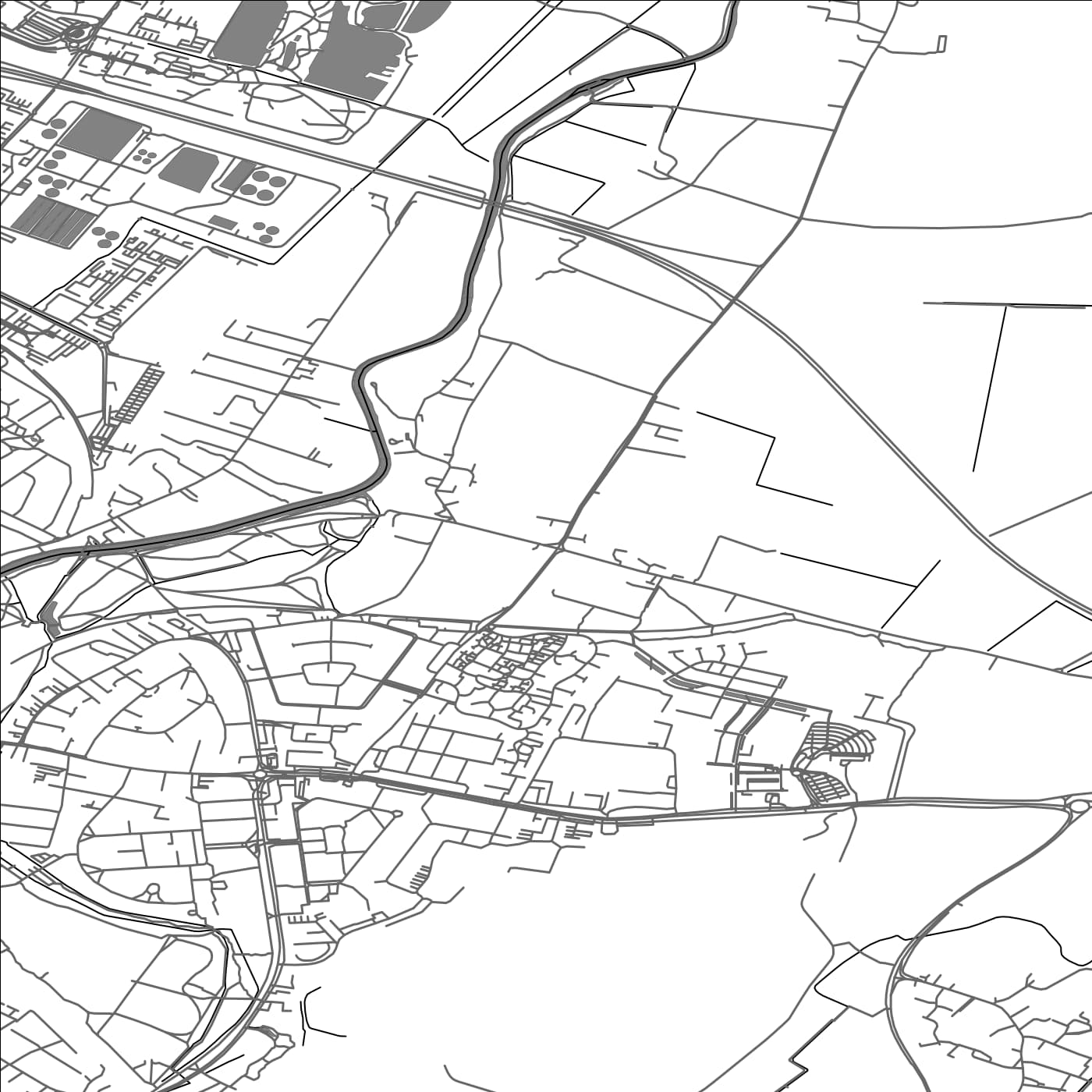 ROAD MAP OF FEN DITTON, UNITED KINGDOM BY MAPBAKES