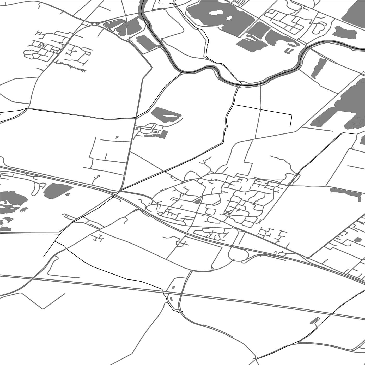 ROAD MAP OF FENSTANTON, UNITED KINGDOM BY MAPBAKES