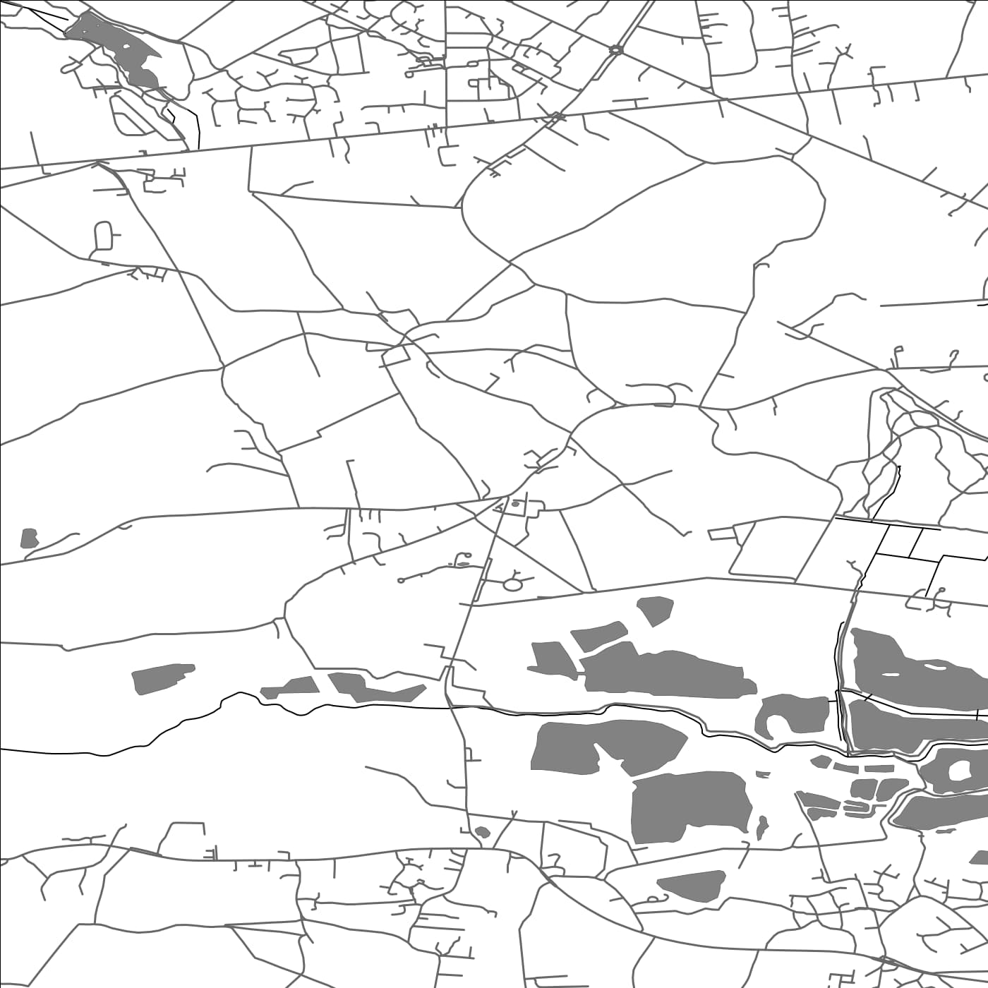 ROAD MAP OF FINCHAMPSTEAD, UNITED KINGDOM BY MAPBAKES