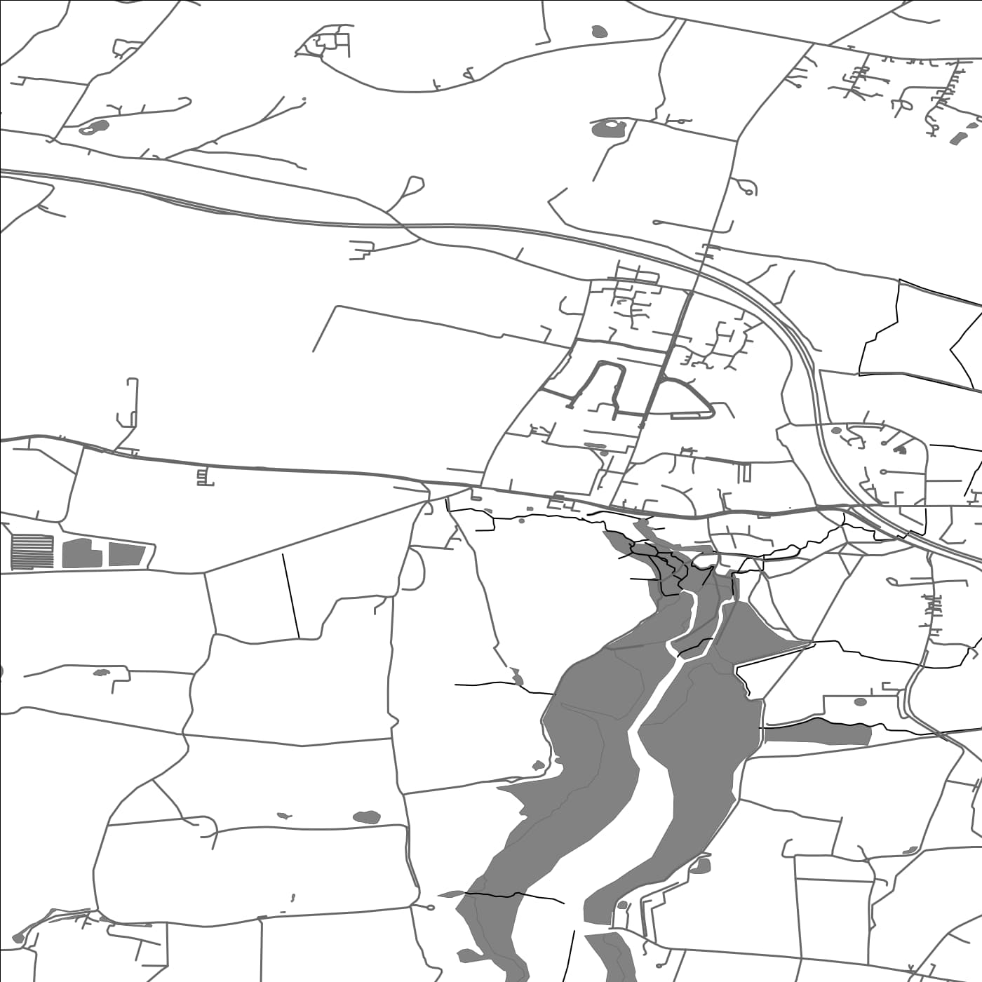 ROAD MAP OF FISHBOURNE, UNITED KINGDOM BY MAPBAKES