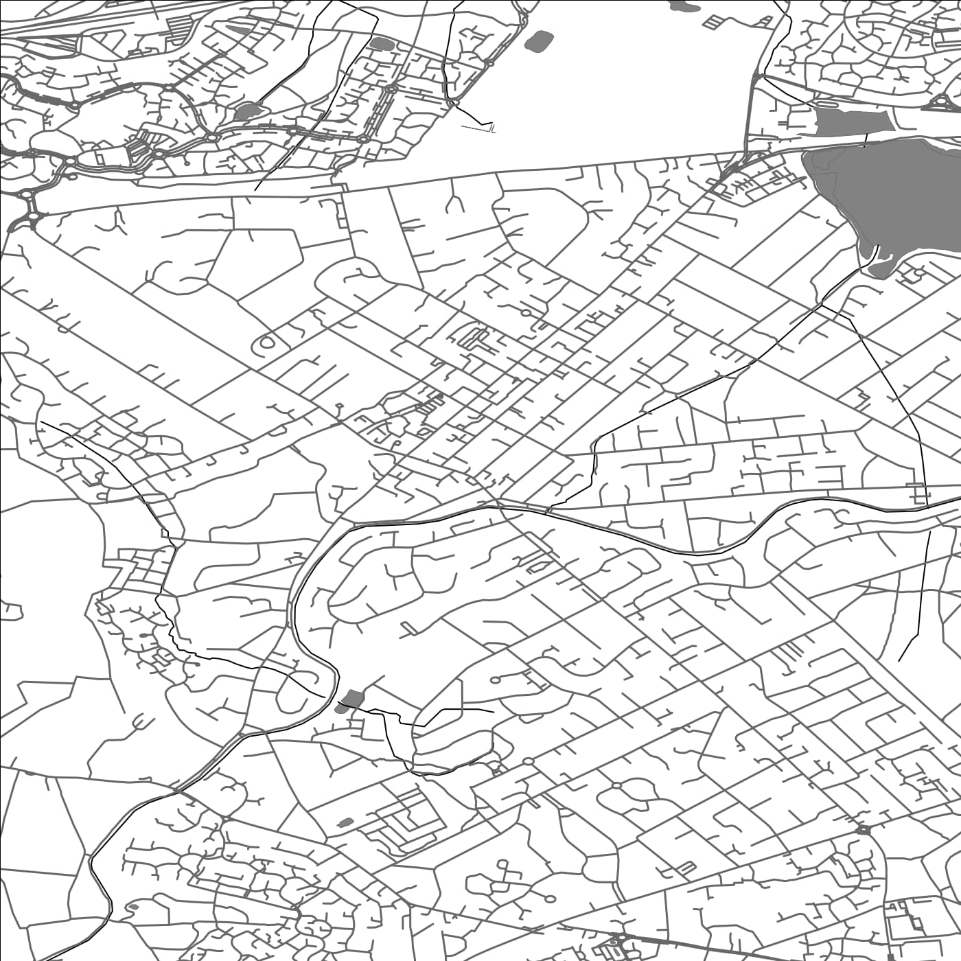 ROAD MAP OF FLEET, UNITED KINGDOM BY MAPBAKES