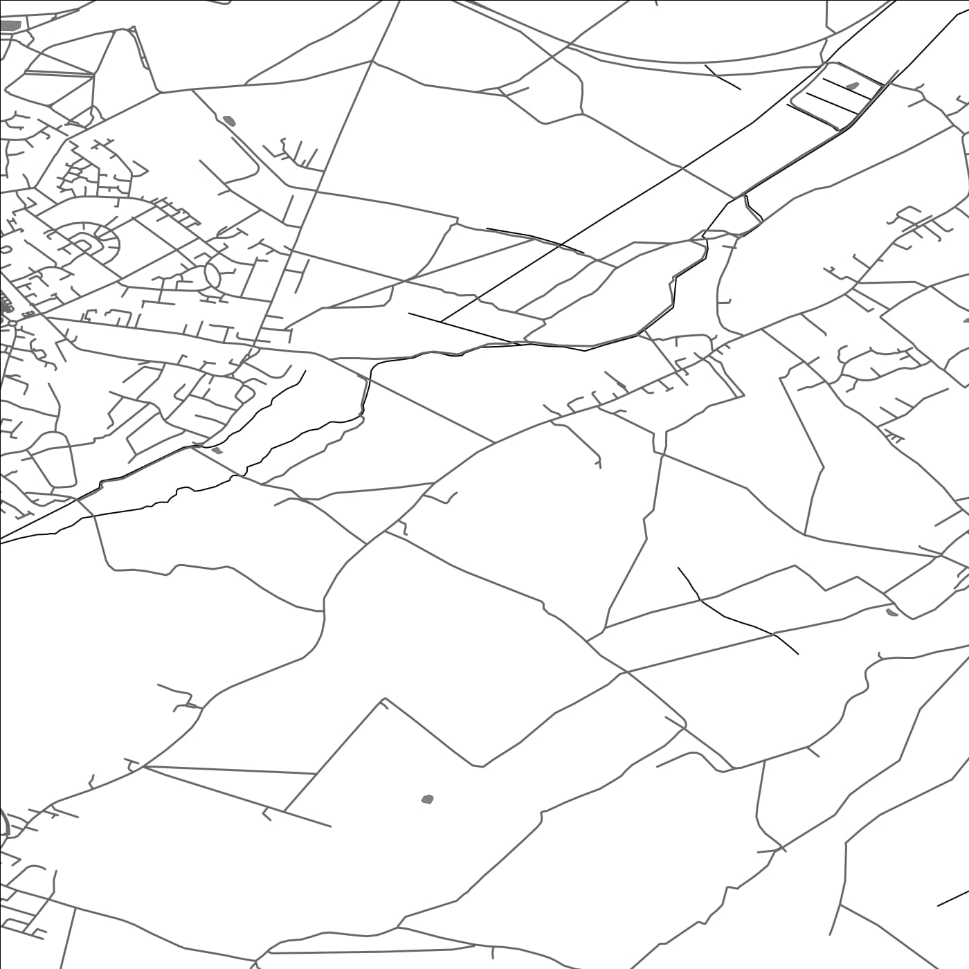 ROAD MAP OF FLITTON AND GREENFIELD, UNITED KINGDOM BY MAPBAKES