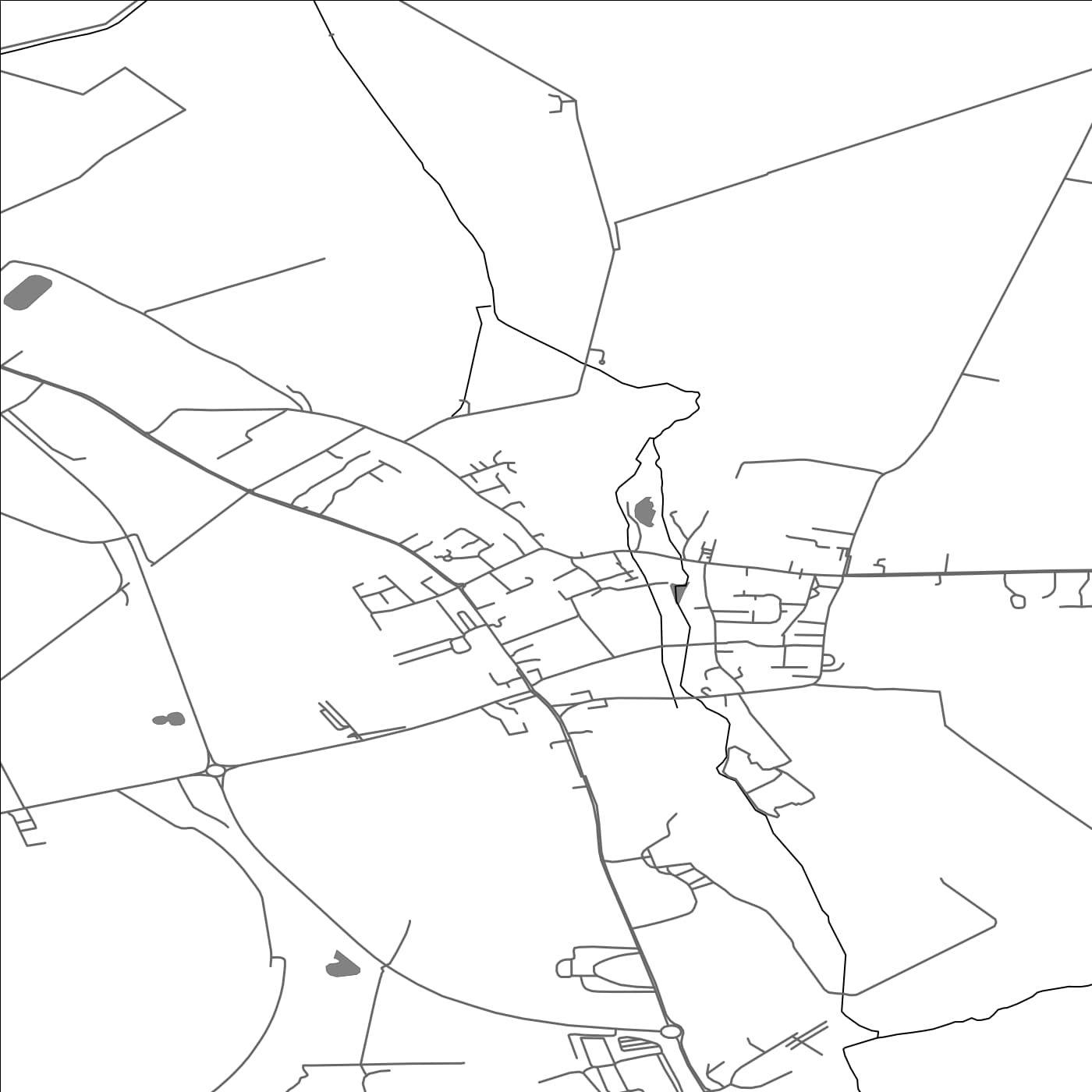 ROAD MAP OF FORDHAM, UNITED KINGDOM BY MAPBAKES