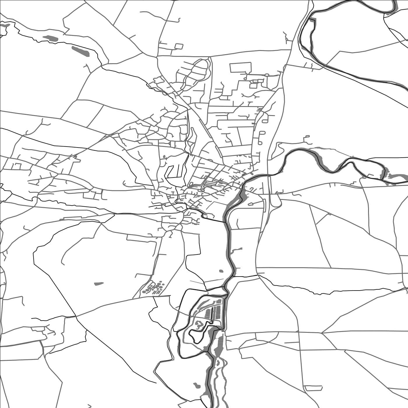 ROAD MAP OF FORDINGBRIDGE, UNITED KINGDOM BY MAPBAKES