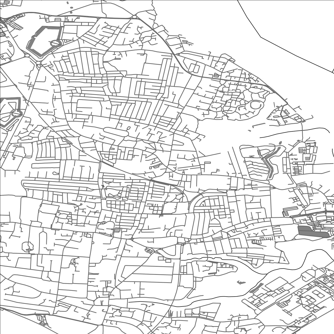 ROAD MAP OF FORTON, UNITED KINGDOM BY MAPBAKES