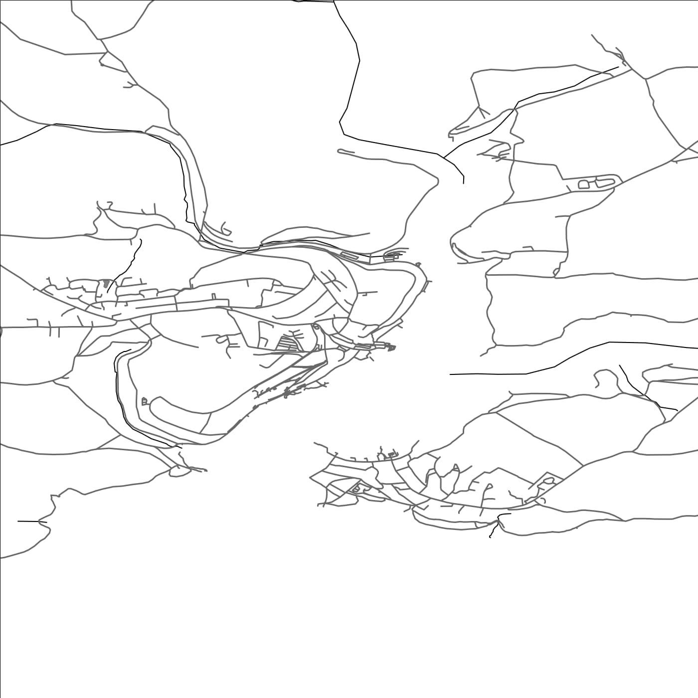 ROAD MAP OF FOWEY, UNITED KINGDOM BY MAPBAKES