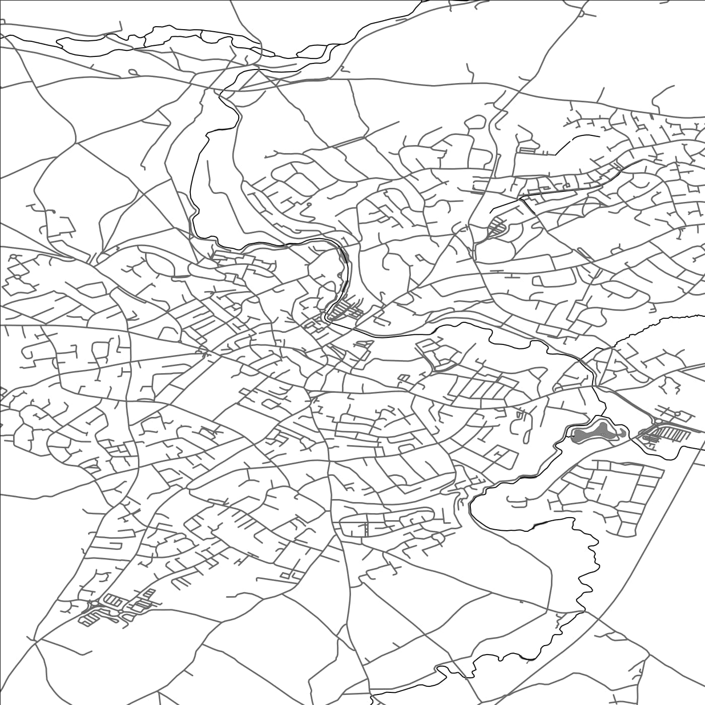 ROAD MAP OF FROME, UNITED KINGDOM BY MAPBAKES