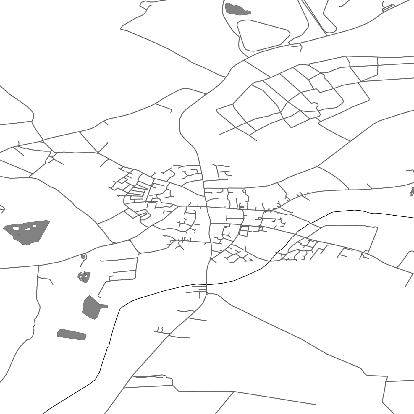 ROAD MAP OF GAMLINGAY, UNITED KINGDOM BY MAPBAKES