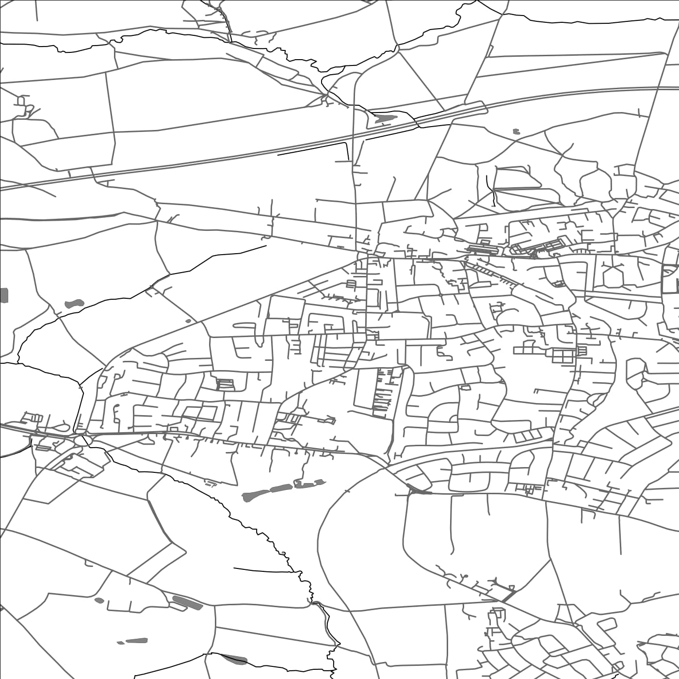 ROAD MAP OF GARFORTH, UNITED KINGDOM BY MAPBAKES