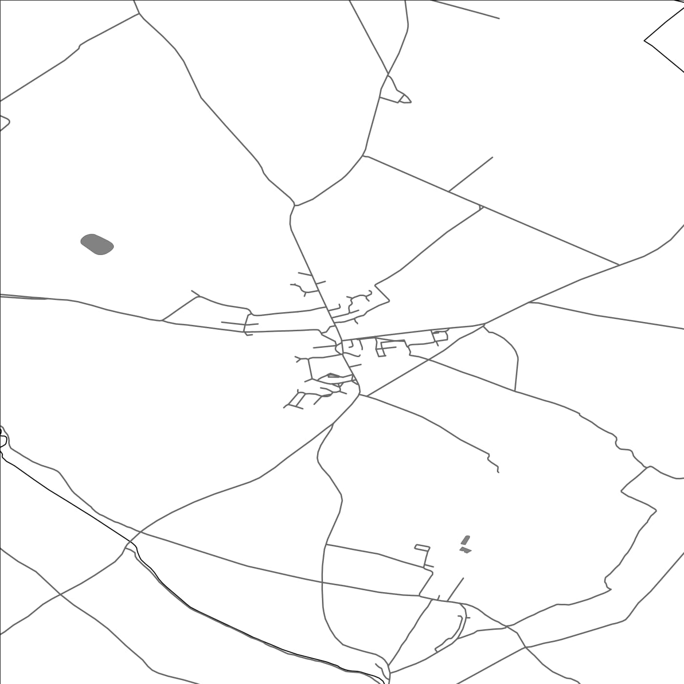 ROAD MAP OF GAZELEY, UNITED KINGDOM BY MAPBAKES