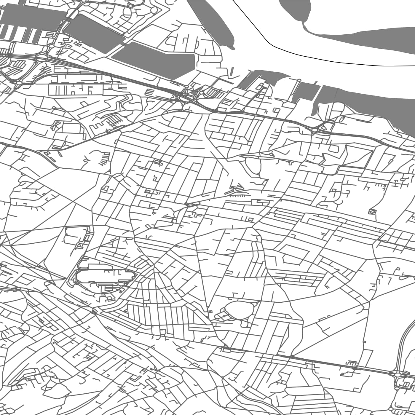 ROAD MAP OF GILLINGHAM, UNITED KINGDOM BY MAPBAKES