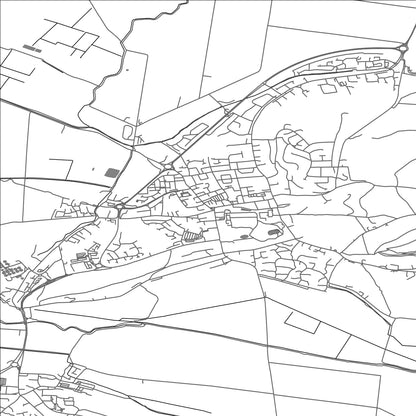 ROAD MAP OF GLASTONBURY, UNITED KINGDOM BY MAPBAKES