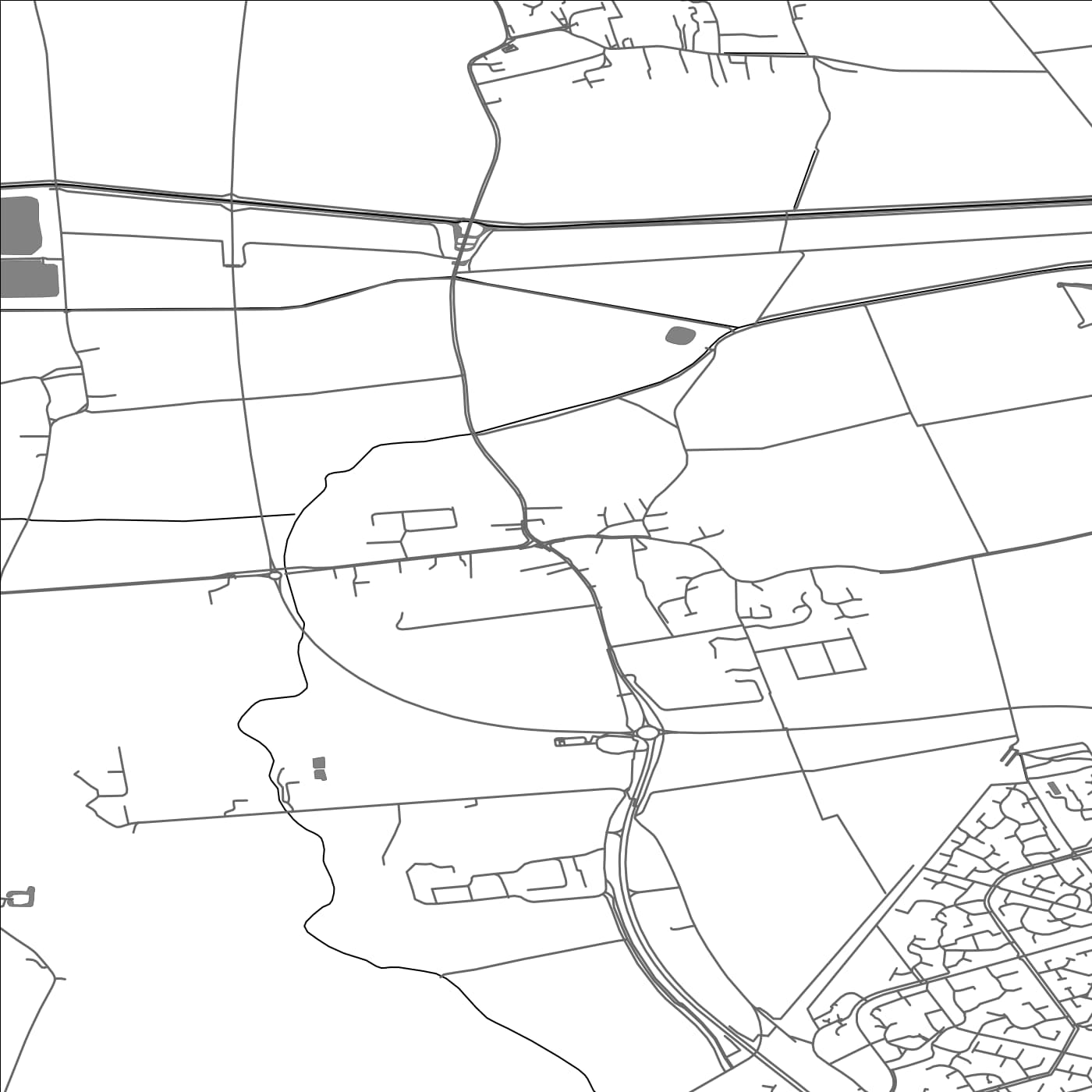 ROAD MAP OF GLINTON, UNITED KINGDOM BY MAPBAKES