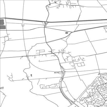 ROAD MAP OF GLINTON, UNITED KINGDOM BY MAPBAKES