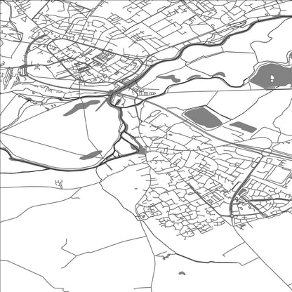 ROAD MAP OF GODMANCHESTER, UNITED KINGDOM BY MAPBAKES