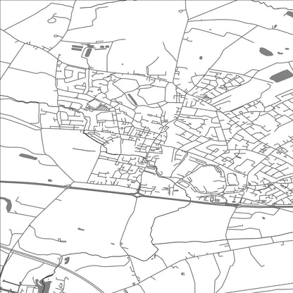 ROAD MAP OF GOLBORNE, UNITED KINGDOM BY MAPBAKES