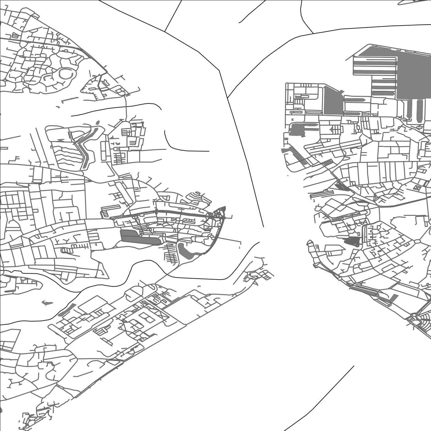 ROAD MAP OF GOSPORT, UNITED KINGDOM BY MAPBAKES