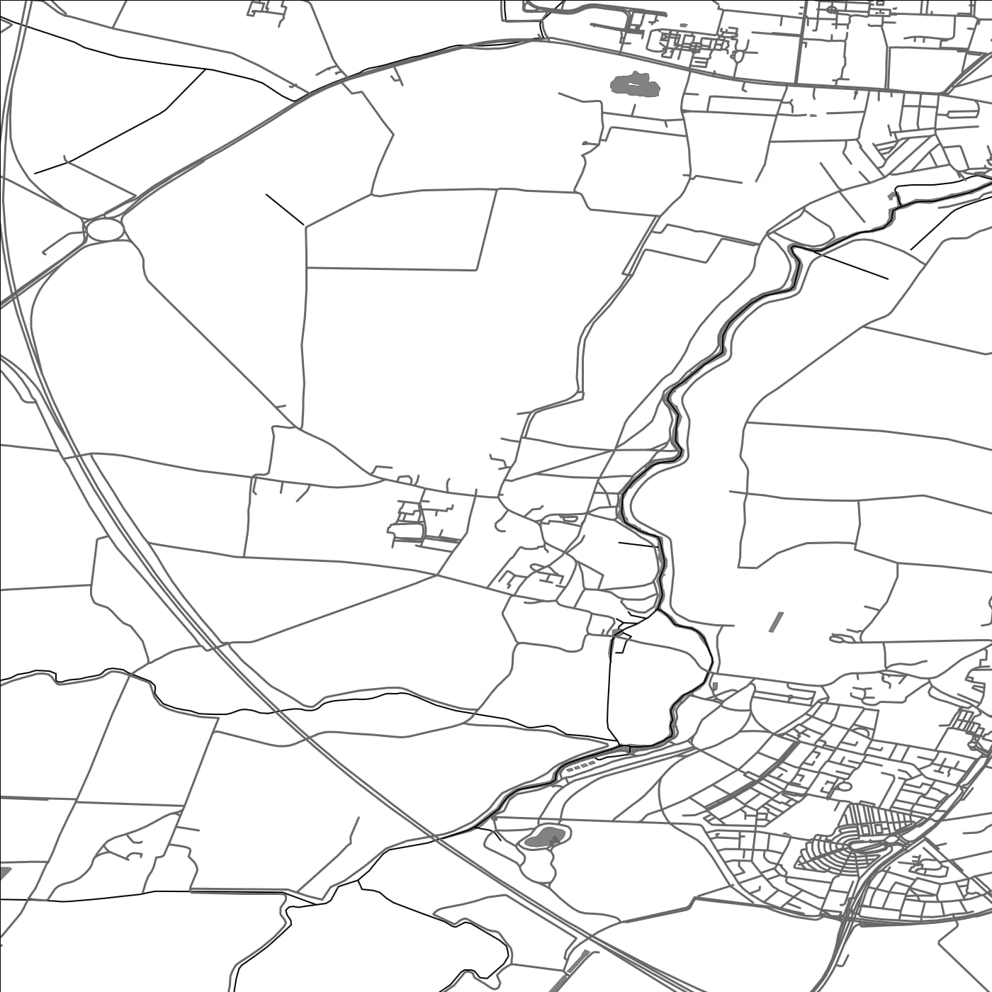 ROAD MAP OF GRANTCHESTER, UNITED KINGDOM BY MAPBAKES