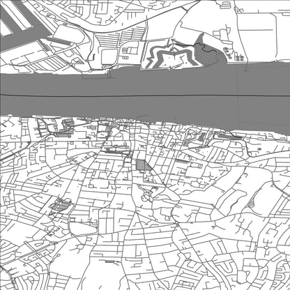 ROAD MAP OF GRAVESEND, UNITED KINGDOM BY MAPBAKES