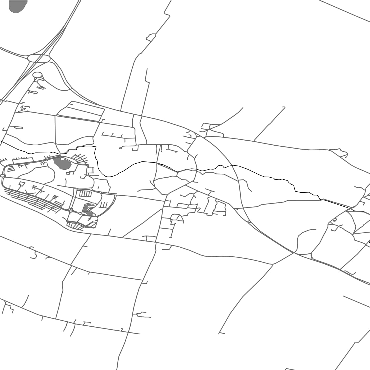 ROAD MAP OF GREAT ABINGTON, UNITED KINGDOM BY MAPBAKES