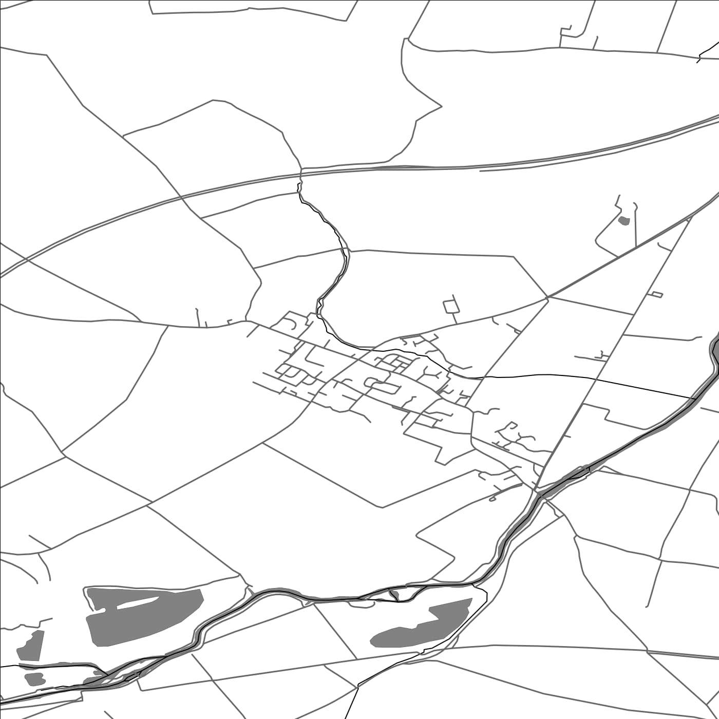 ROAD MAP OF GREAT BARFORD, UNITED KINGDOM BY MAPBAKES