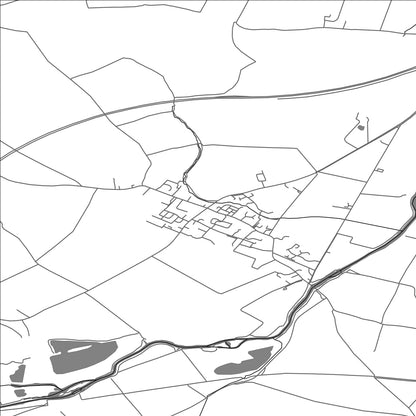 ROAD MAP OF GREAT BARFORD, UNITED KINGDOM BY MAPBAKES