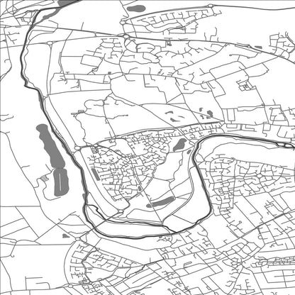 ROAD MAP OF GREAT DENHAM, UNITED KINGDOM BY MAPBAKES