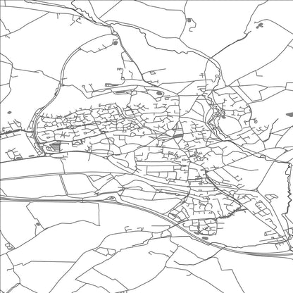 ROAD MAP OF GREAT DUNMOW, UNITED KINGDOM BY MAPBAKES