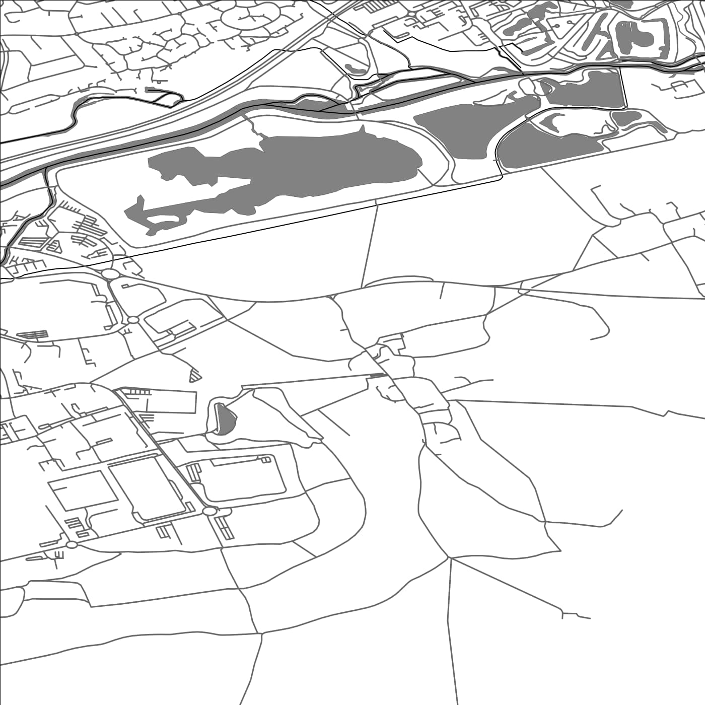 ROAD MAP OF GREAT HOUGHTON, UNITED KINGDOM BY MAPBAKES